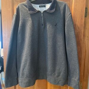 Nautica Men's Charcoal Zip-Up Sweater